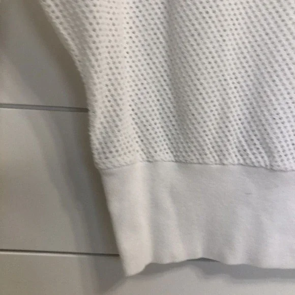 Evereve x Michael Stars Women's Mesh Dolman Sleeve Top Shirt Size S White Disco - Picture 2 of 9